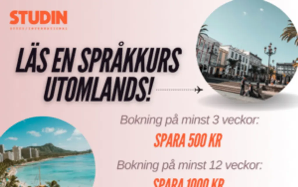 500 kr rabatt hos STUDIN Study International